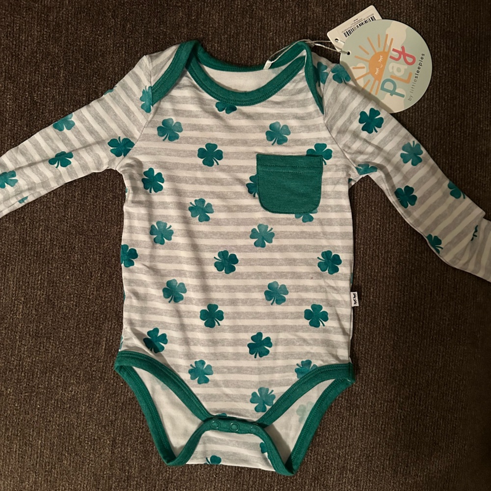 Little Sleepies Shamrock Onesie